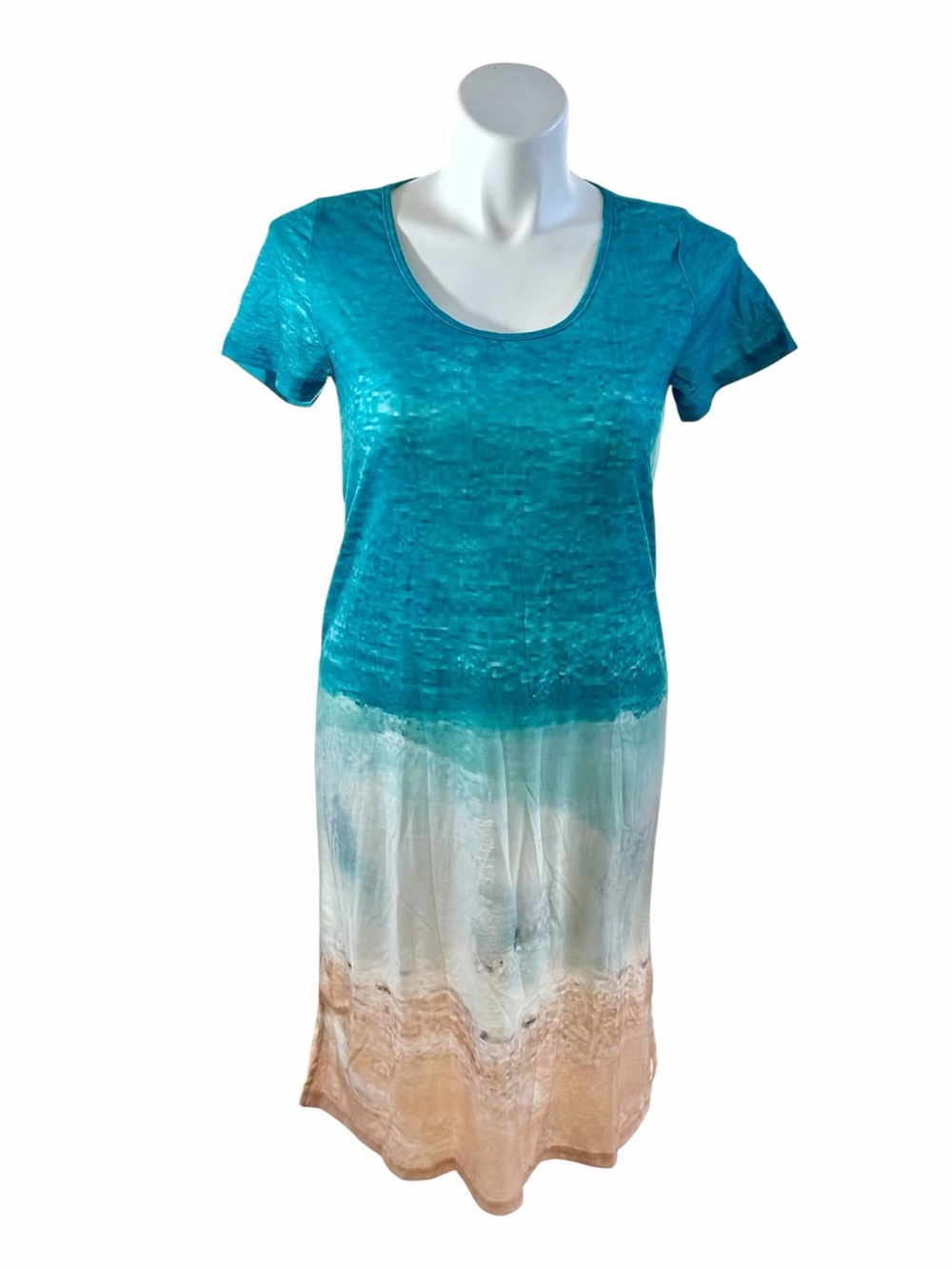 NWOT Women’s Tie Dye Colorblock Maxi T-Shirt Dress Size Small